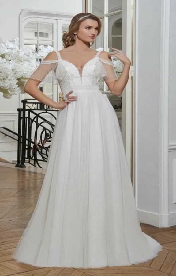 Robe fluide en tulle